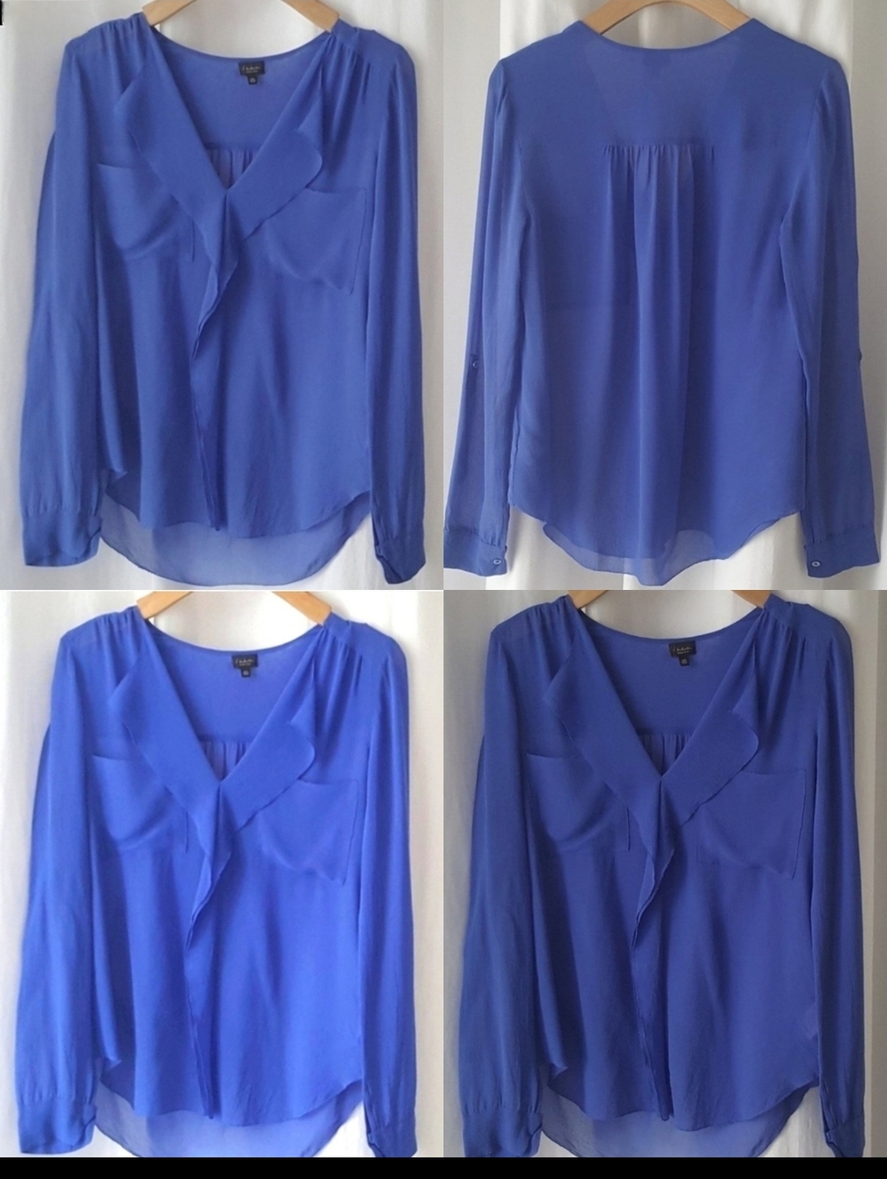 Aritzia Babaton Blue Silk Finley Blouse - Picture 12 of 16